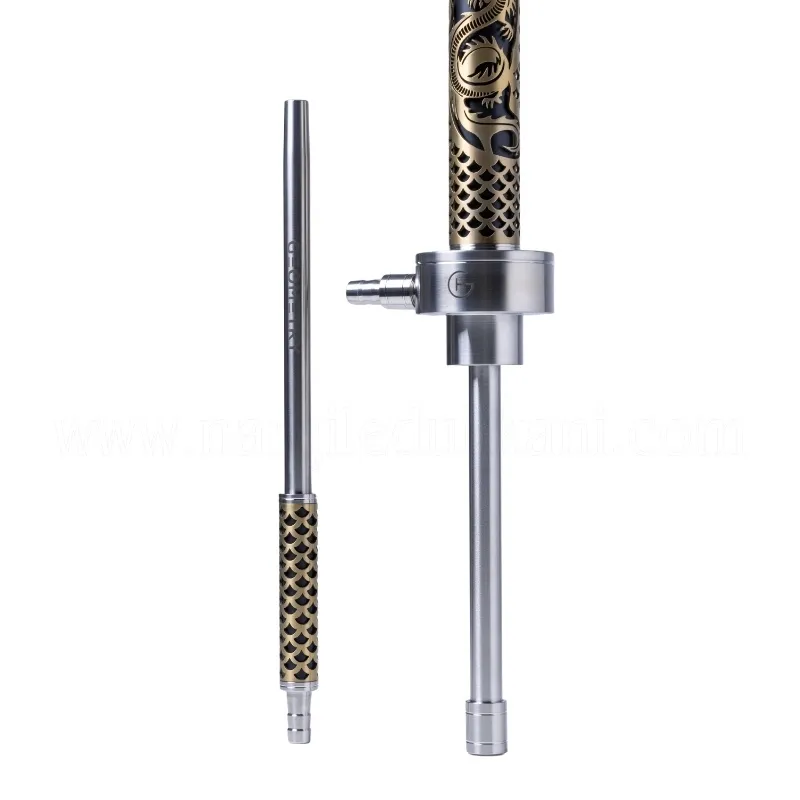 Geometry Big Bro Dragon Steel Gold Hookah
