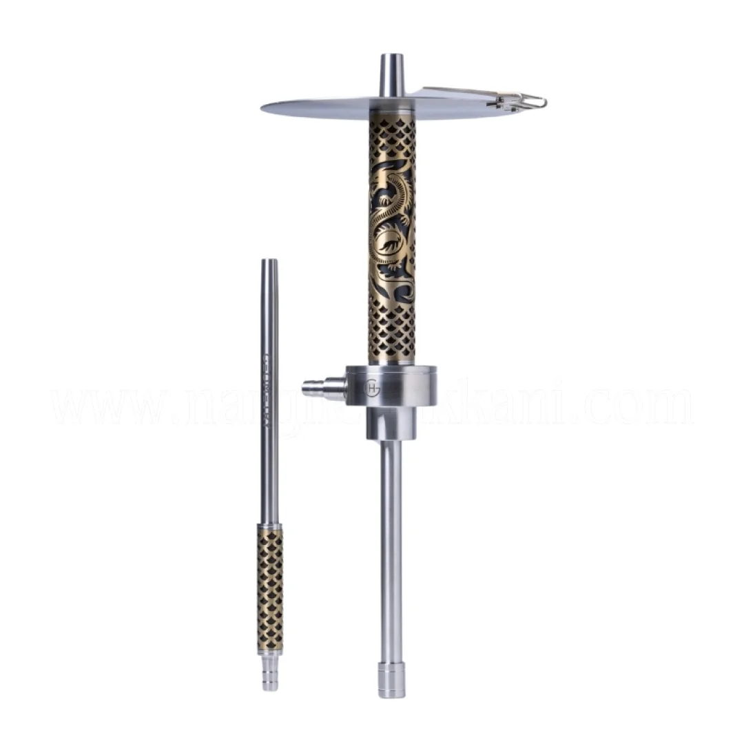 Geometry Big Bro Dragon Steel Gold Nargile