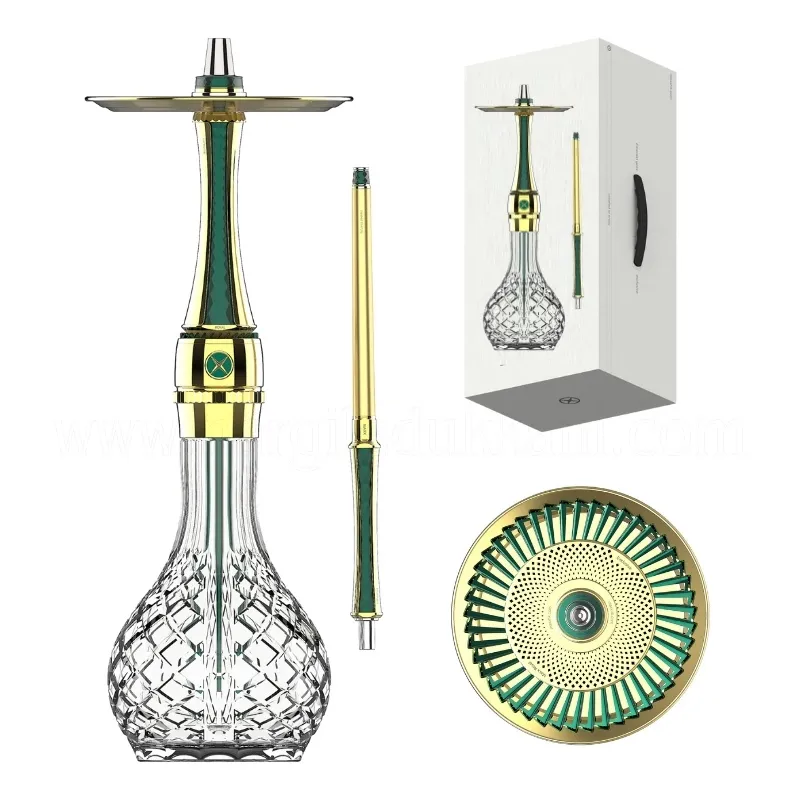 Maxx Royal Emerald Gold Nargile Takımı
