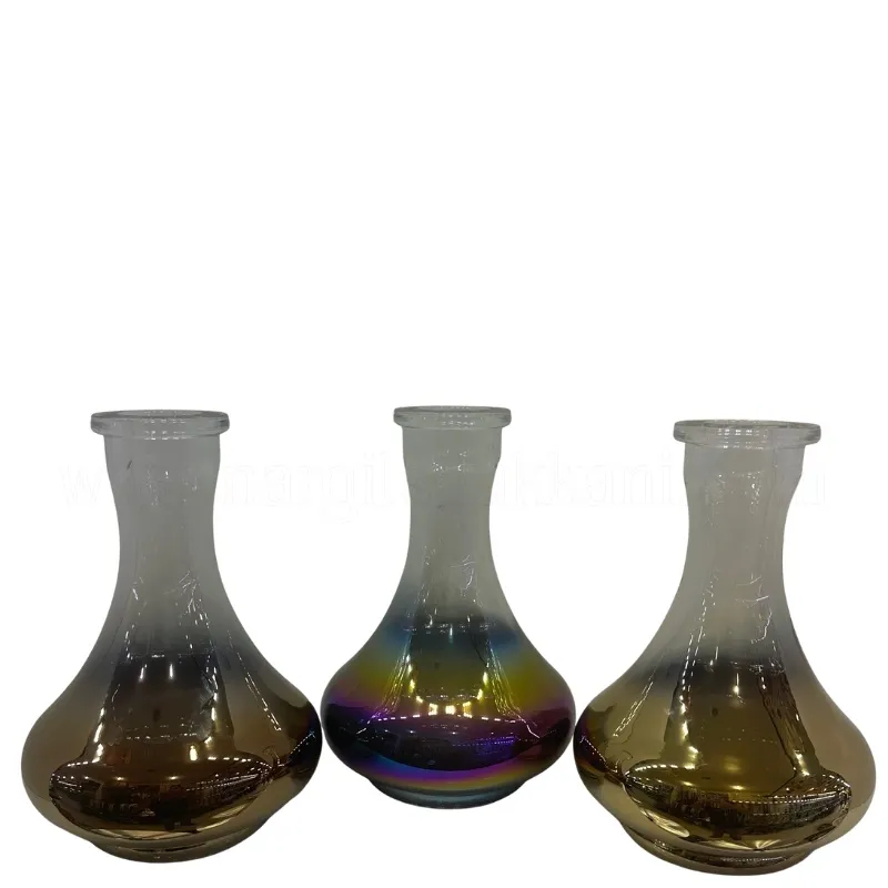 Flacone a goccia midi a incastro verniciato a metà in titanio
