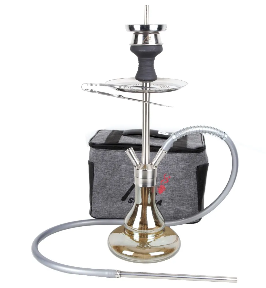 Midi Cafe 3 Çantalı Çelik Nargile Tam Takım