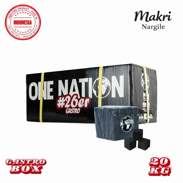 One Nation Gastro Küp Kömür 26 mm 20 kg