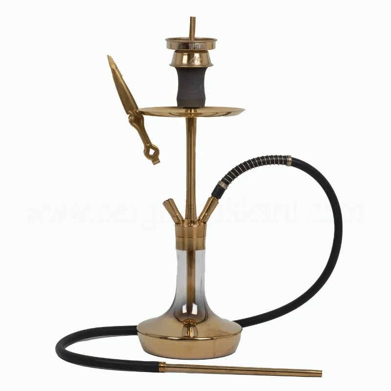 Mİdi Cafe 6 Gold Titanyum Gold Şişeli Nargile