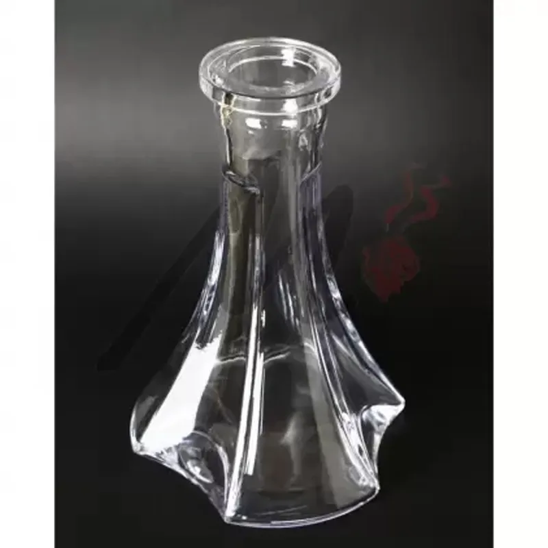 Rus Üçgen Modeli Geçmeli Şeffaf Nargile Şişesi 