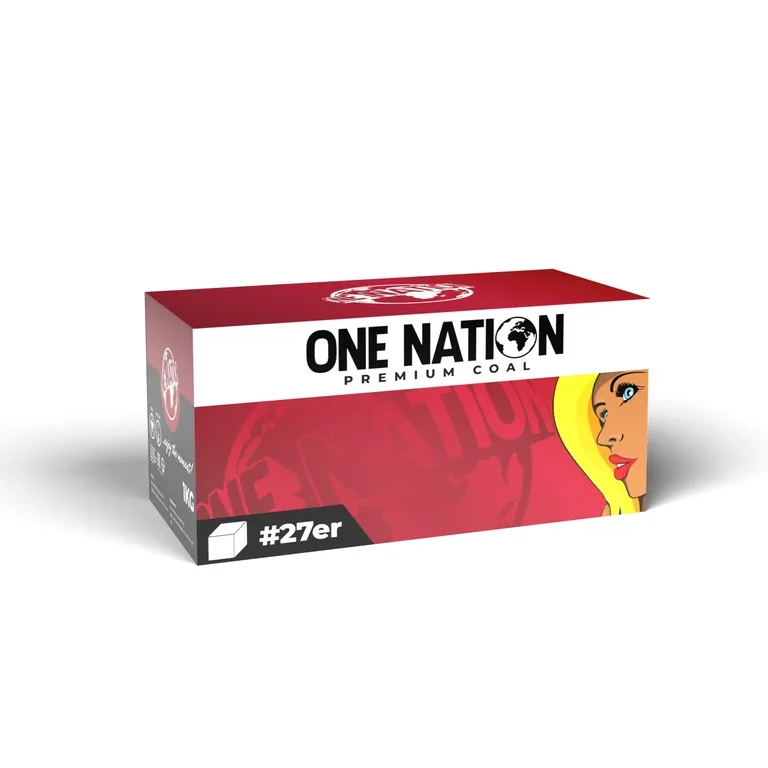 One Nation Küp Kömür 27 mm 1 kg